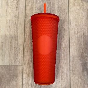 Starbucks Matte Red 24oz Studded Tumbler- NEW